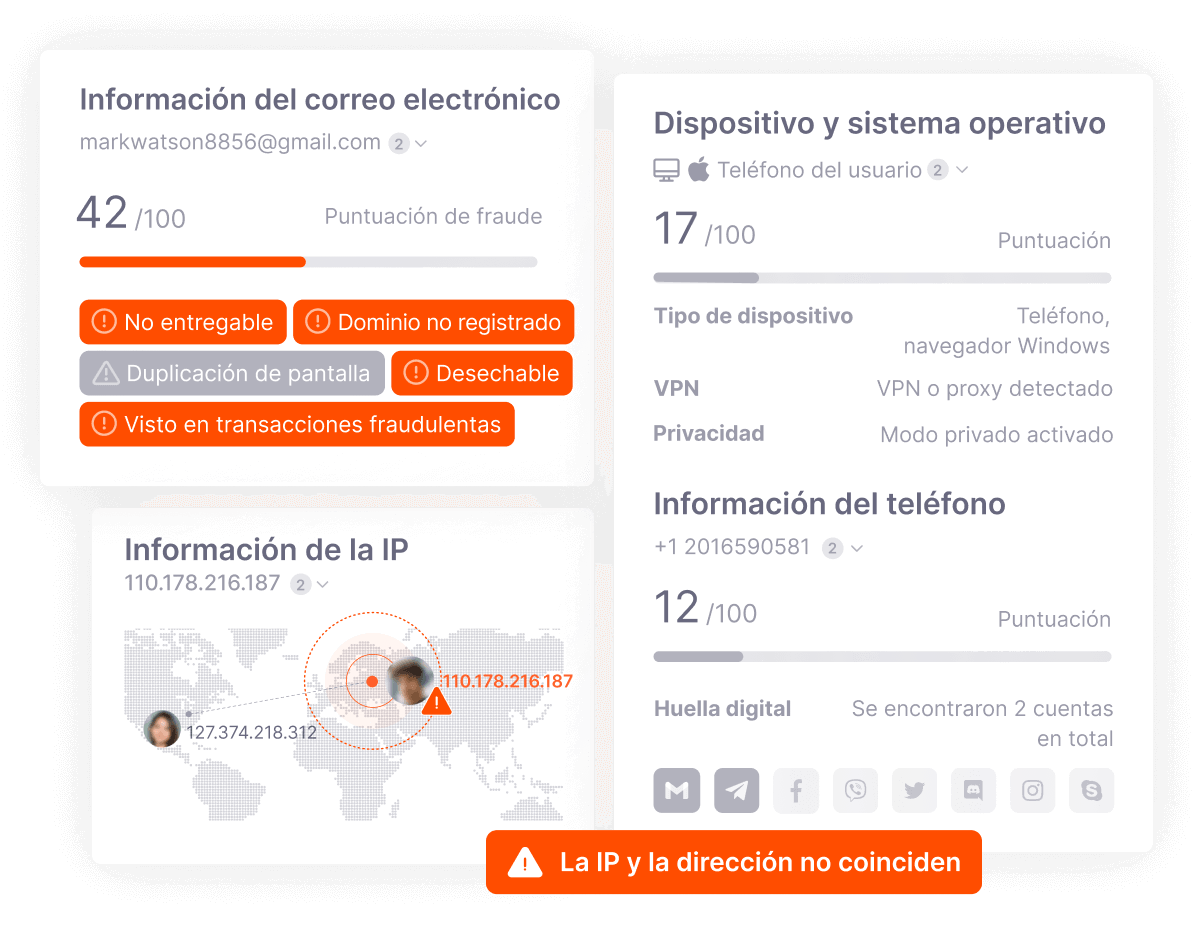Visualizaci&oacute;n de datos propios para fraude y riesgo.