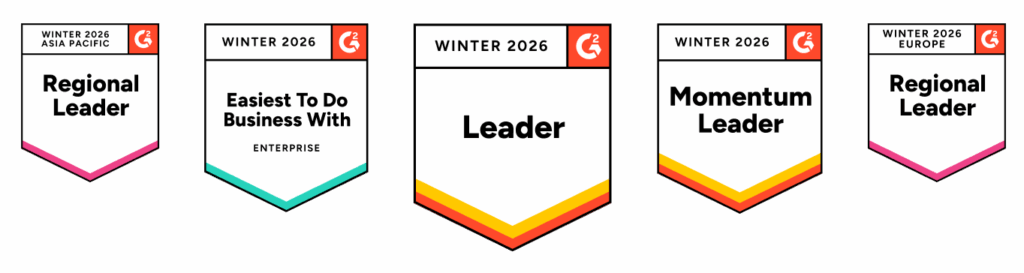 emblema de reseñas G2 en invierno 2026