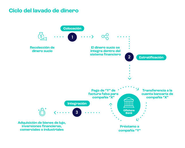 ciclo del lavado de dinero