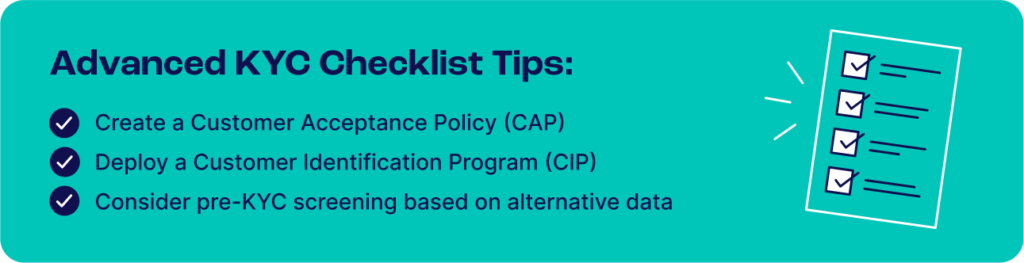 KYC Checklist - Advanced Checklist