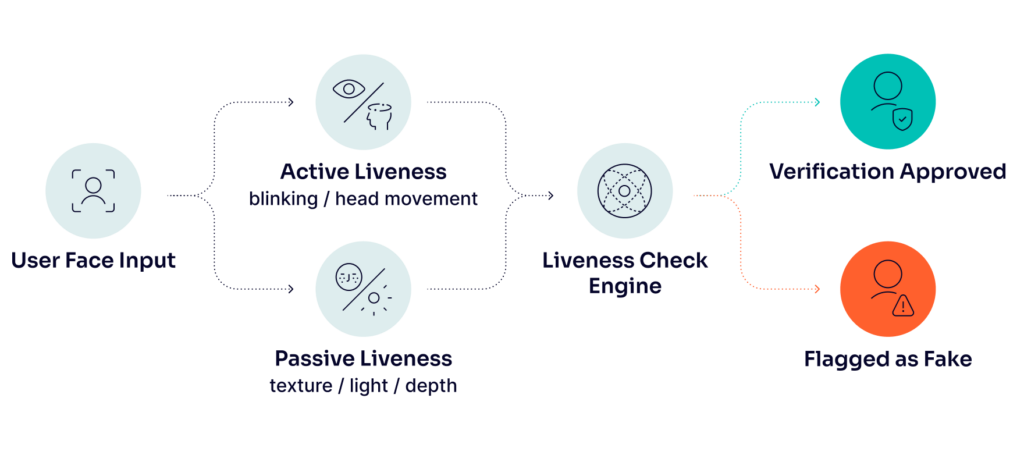graphic representing types of liveness verification
